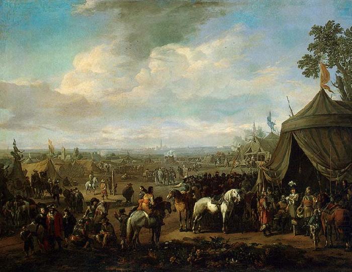 Johannes Lingelbach Flemish Town Sieged by the Spanish Soldiers china oil painting image